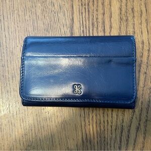 HOBO Midnight Blue Leather Wallet